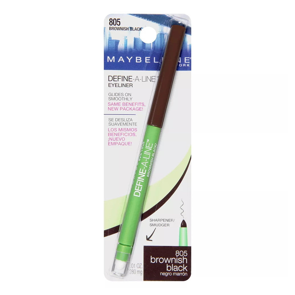 Maybelline Define-A-Line Eyeliner, Brownish Black, 1 Ea